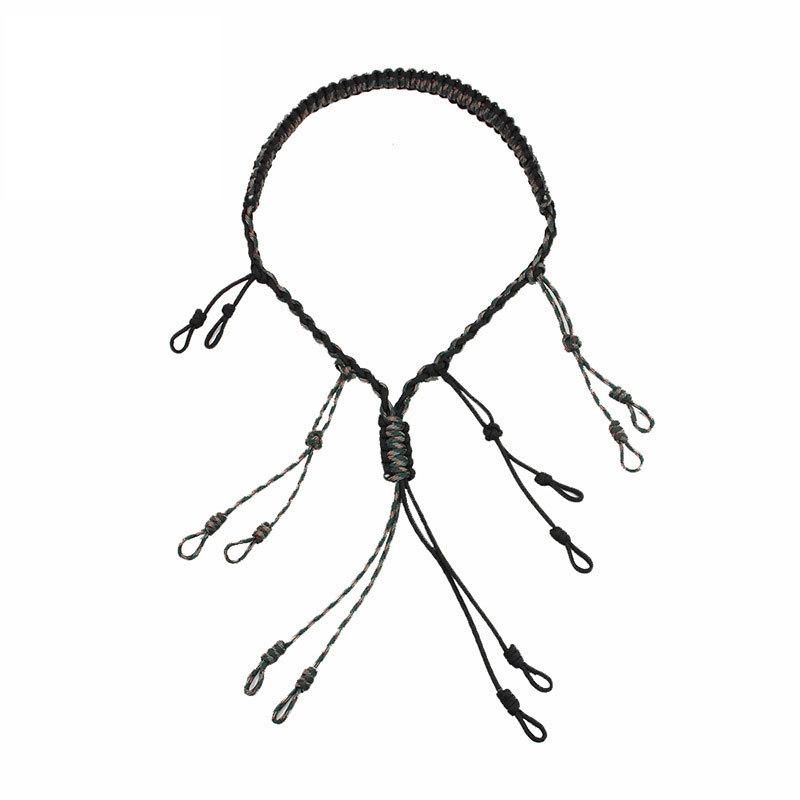 Paracord Braided Tactical Whistle Necklace with Lanyard - Outdoor Camping Accessory