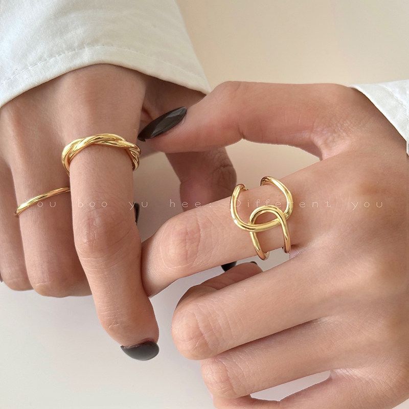 Niche Style Five-Piece Set Fashion Women's Cold Wind Stylish Ring