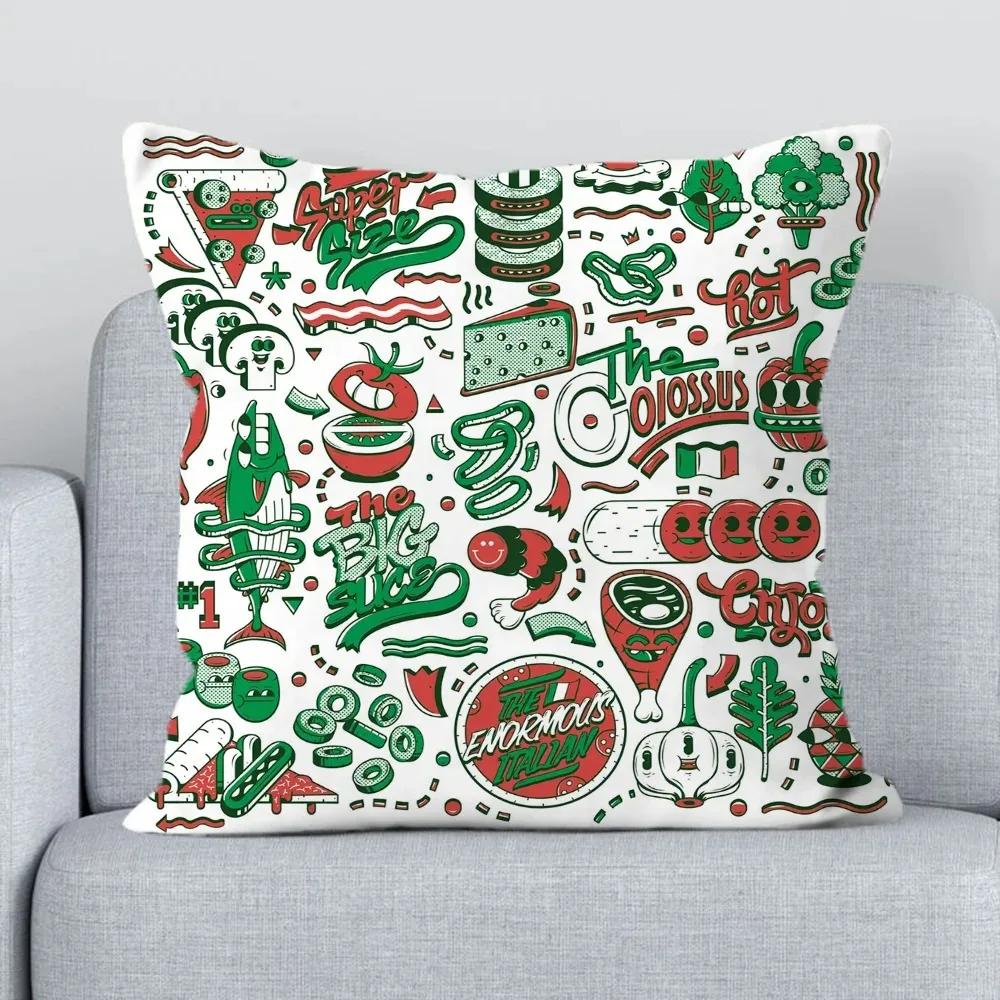 Car Living Room Sofa Cushion Cover Graffiti Art Decoration Cushion Cover Luxury Home Decoration Pillow Cover