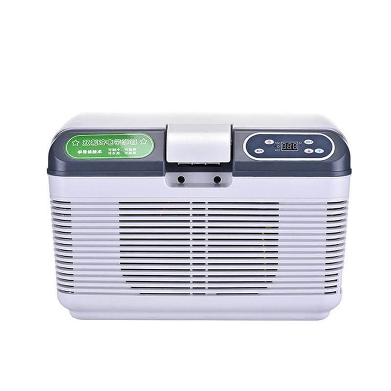 

12L DC 12V/24V Portable Car Refrigerator No Compressor Mini Auto Fridge Truck Home Freezer Travel Dual-core Cooler Box 12L