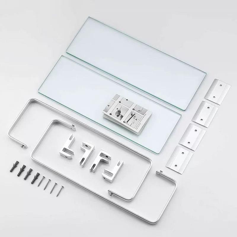 Glass Shelf Shower Organiser Bore Storage Bathroom Items Accessories Organizers Wall Shelves Hardware Fixture Home Improvement