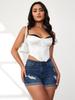 2024 Summer Women's Fashion: Casual Ripped Denim Cuffed Shorts