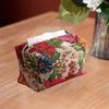 Skin-Friendly Desktop Tissue Bag Polyester Car Tissue Holder Creative Floral Paper Bag  Restaurant