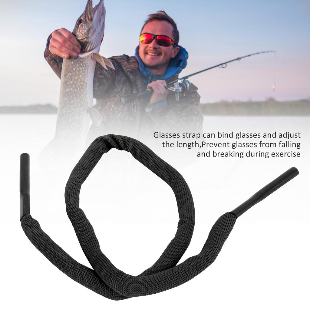 NonSlip Sunglasses Rope Unisex Outdoors Sports Elastic Glasses Cord Eyeglasses Neck Strap(Black )