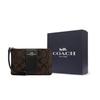 Coach Corner Zip 16 Top Zip Closure Coated Canvas And Recycled Leather Clutch Women Clutch Brown Black CS602-IMAA8