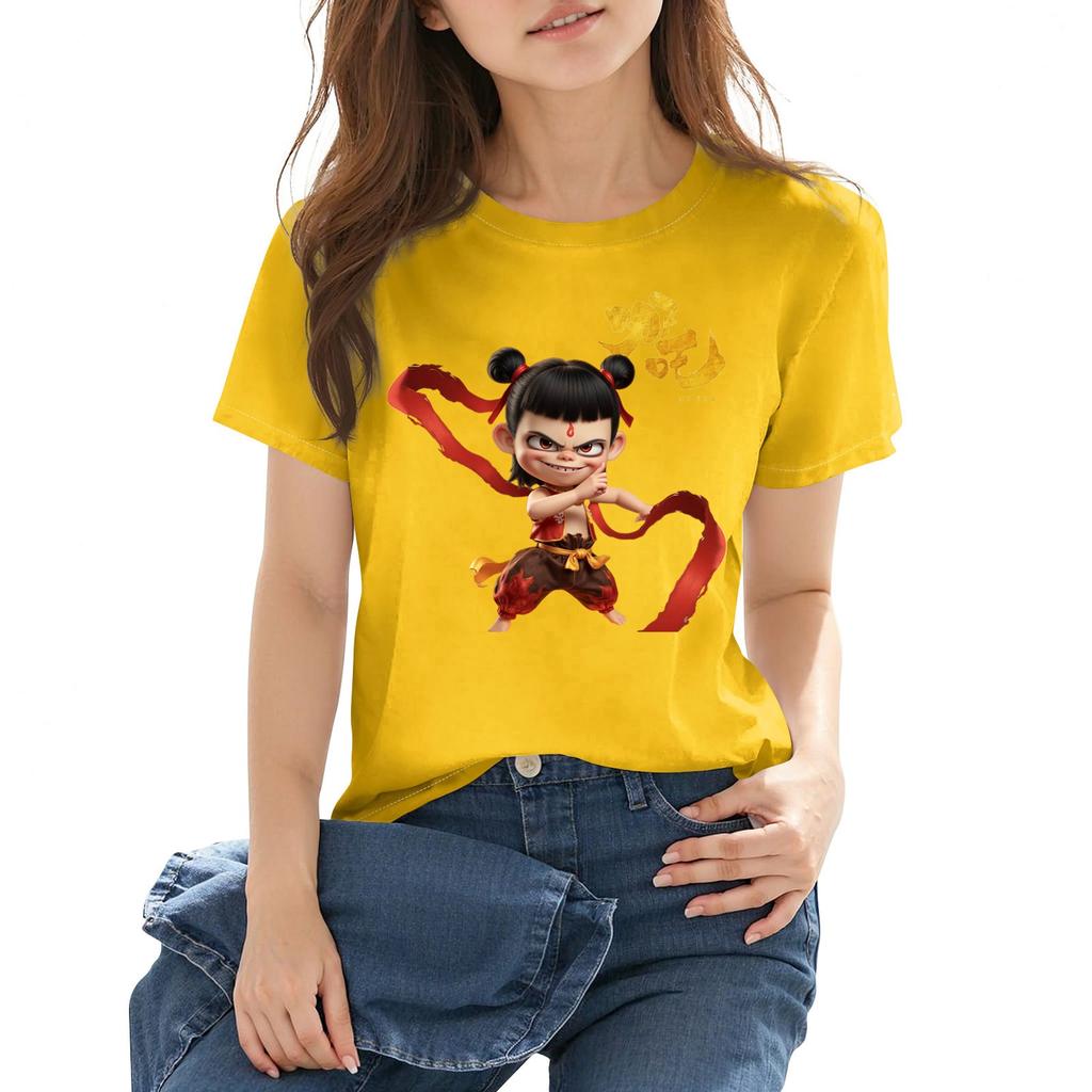 Lässiges, kurzärmliges, bedrucktes T-Shirt mit Rundhalsausschnitt für Kinder