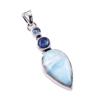 Natural Republic Larimar,Kyanite 925 Solid Sterling Silver Gift Pendant 2" N5j72