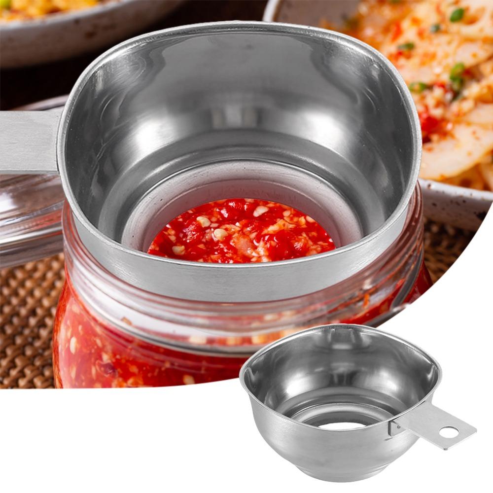 With Handle Kitchen Funnel Stainless steel Canning Funnel Durable Wide Mouth Funnel Canning Jars