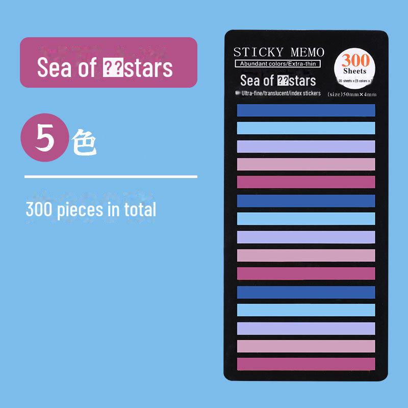 Morandi Color Sticky Notes: Small, Fresh, Writable, Loose-Leaf PET Material for Key Mark Classification