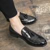 Large size leather shoes men's size 38-48 British pointed hair stylist men's shoes one pedal business casual small leather shoes