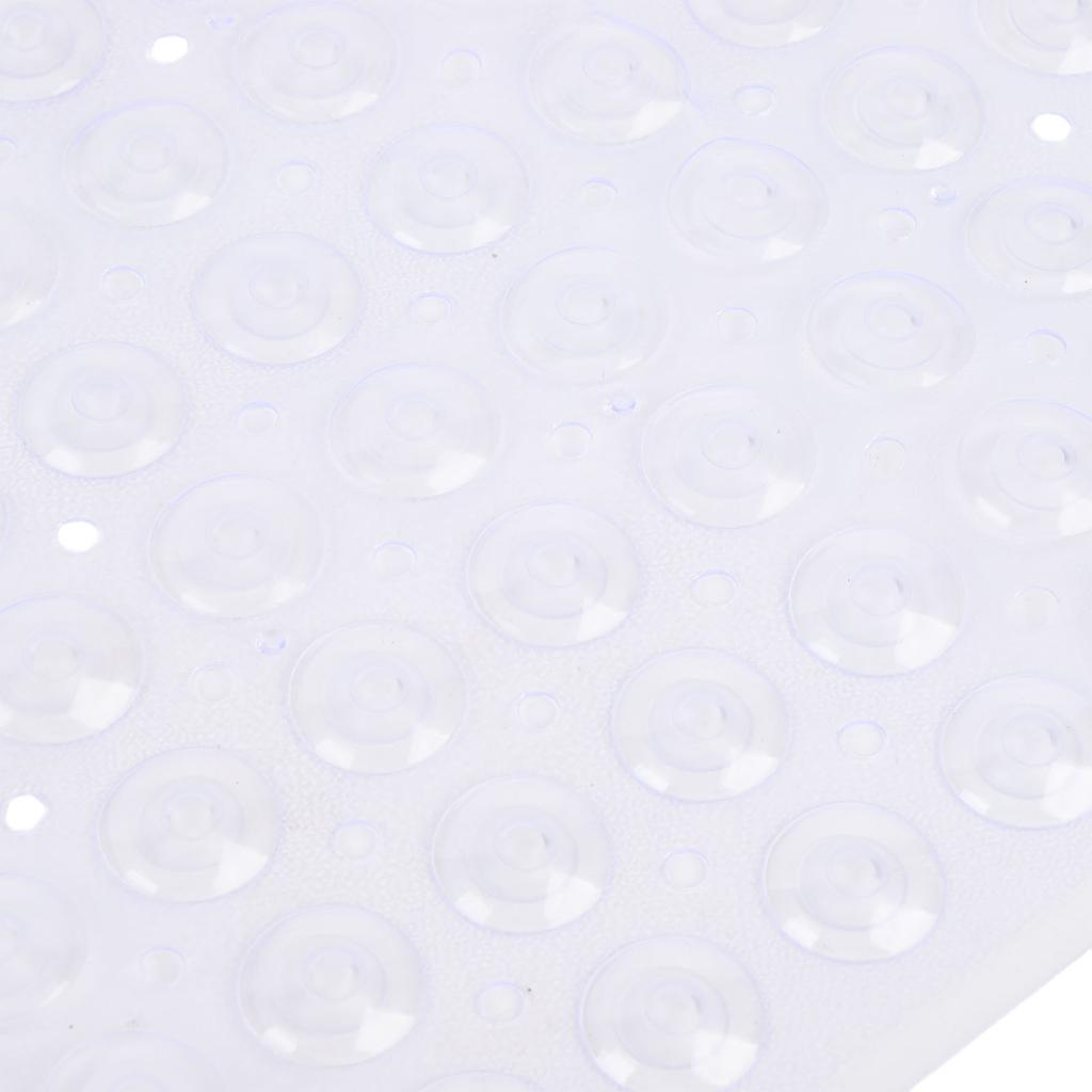 Non Slip Shower Mat Clear PVC Easy Cleaning Stall Floor Mats for Bathroom Home Use 78x38cm Transparent