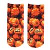 Halloween Cartoon Pumpkin Witch for Cat 3D Printed Short Ankle Socks Gift for Wo