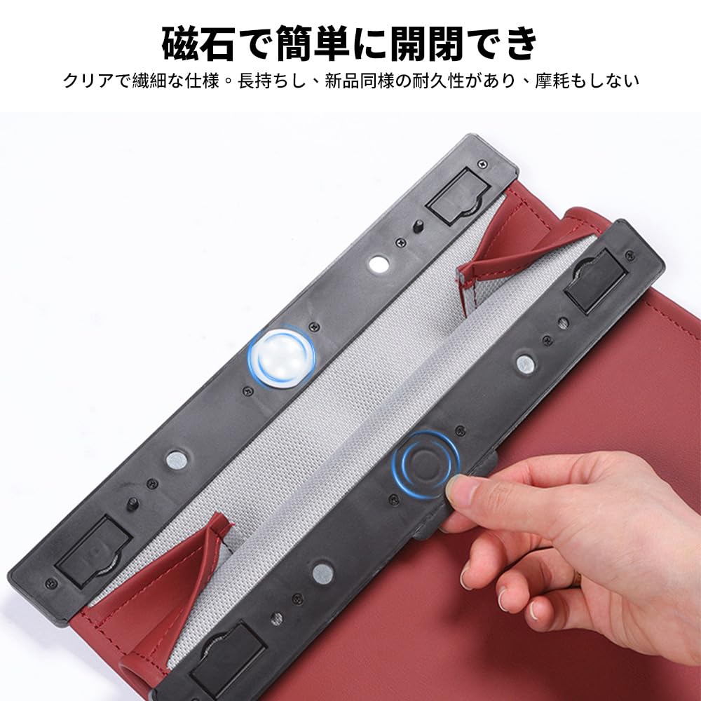 Car Trash Can Compatible Hanging Car Trash Can with Magnetic Easy Opening and PU Slim Car Interior Small Item Odor and Stain Car Convenient Item