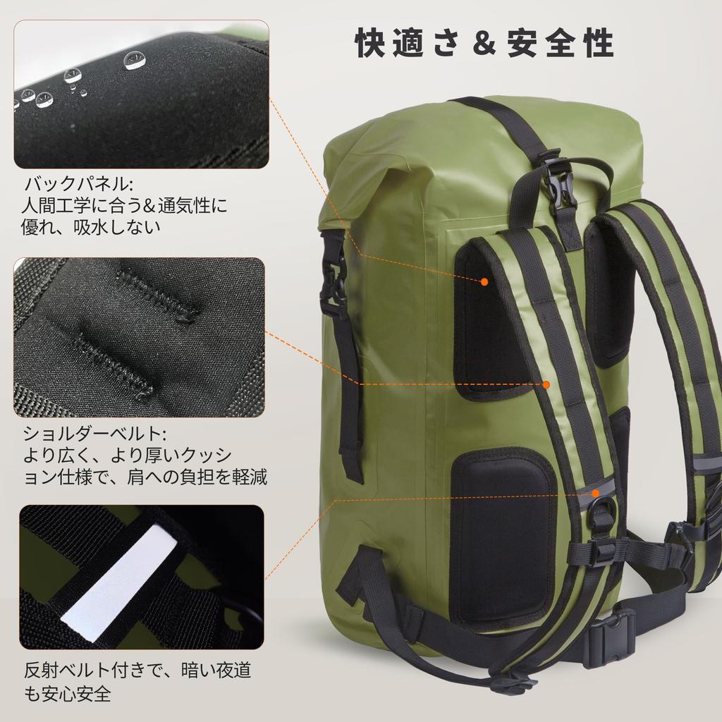 Dry Bag Waterproof Bag Large Capacity Fully Waterproof Backpack New Material Foldable Waterproof Dustproof 3 Colors Mountaineering Travel Hiking