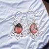 Black Rhodonite Gemstone 925 Sterling Silver Handmade Jewelry Earrings For Girls EE-40-27