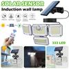333LED Solar Light 333led IP44 Waterproof Outdoor Indoor Solar Garden Lamp With Adjustable Head Wide Lighting Angle With 3 Mode