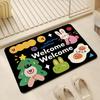 VIKAMA Cartoon Little Monster Diatomite Carpet for Bathroom Quick Absorbent and Drying Anti-Slip Floor Pad for Toilet Home Decor