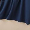 ZANZEA Women Casual Stand Collar Loose Sheer Mesh Splice 3/4 Sleeve Blouse