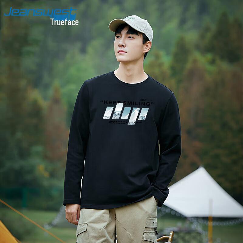 Jeanswest Men s Printed Cotton Long-Sleeve T-Shirt XL