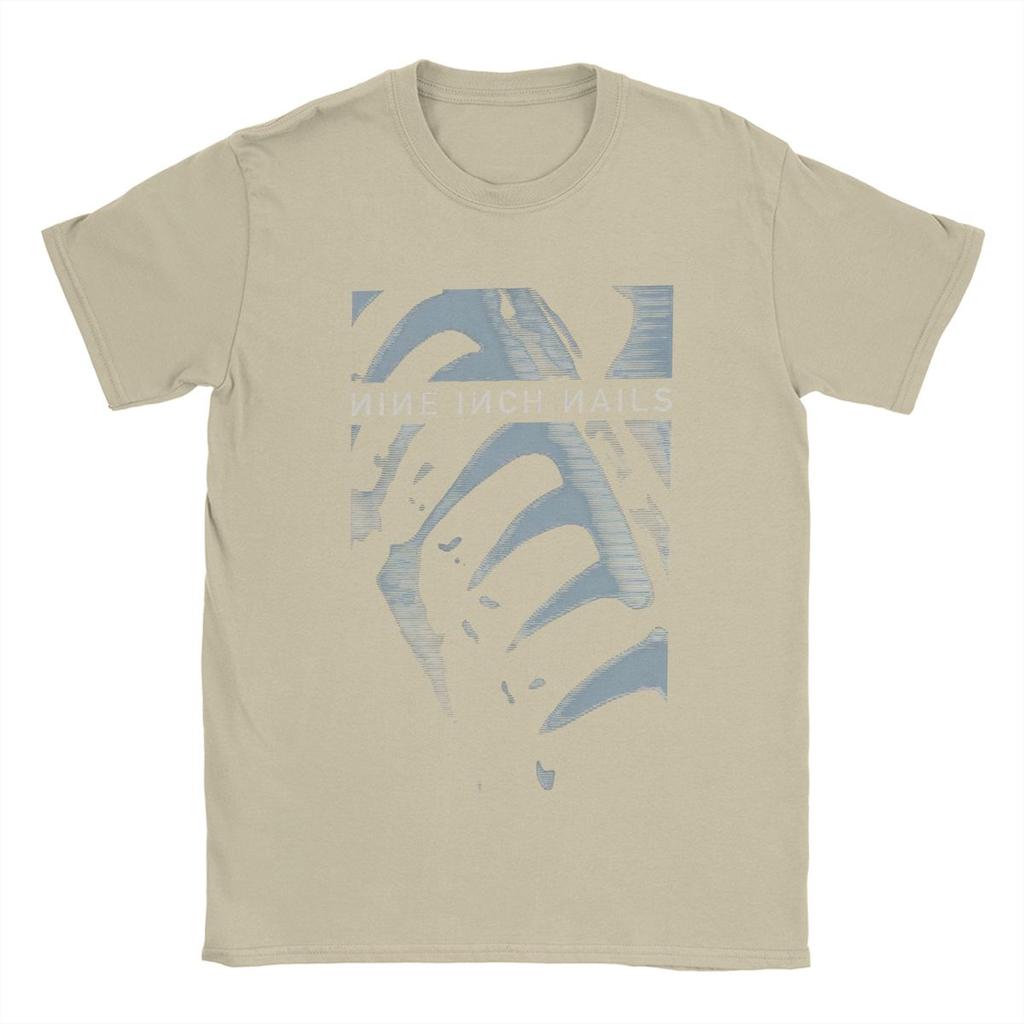 Men's T-Shirt Pretty Hate Machine NIN Nine Inch Nails Blue Cotton Tee Shirt Short Sleeve T Shirts Round Collar Clothes Unique