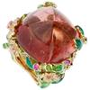 Wholesale of ethnic-style , alloy rings, enamel red corundum rings for women