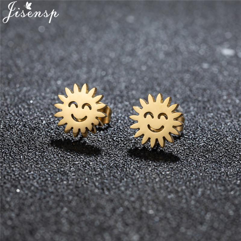 Unique Christmas Earring Stainless Steel YES NO Cactus Footprint Music Stud Earrings for Women Tiny Star Boots Jewelry Girl Gift