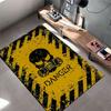Yellow Skull Danger Design suitable as a non-slip mat for the living room or bedroom sofa