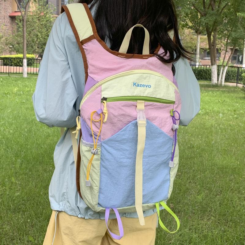 Schultasche1011 Neue Dopamin Outdoor Frühling und Sommer Bergsteigertasche Leichter tragbarer Rucksack Große Kapazitätstasche Rucksack
