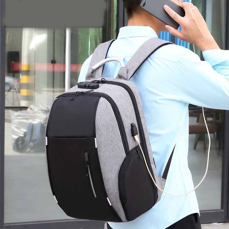 Multifunkční batoh na notebook pro podnikání a notebook USB nabíjení Night Reflection Pánský batoh Casual Bag