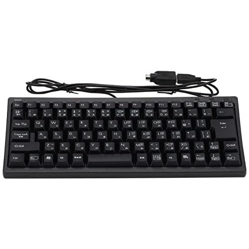 Sanwa Supply Wired Compact Keyboard, No Numeric Keypad, USB Connection, Japanese 86 Keys, Membrane, USB-PS/2 Conversion Adapter Included, Black SKB-KG