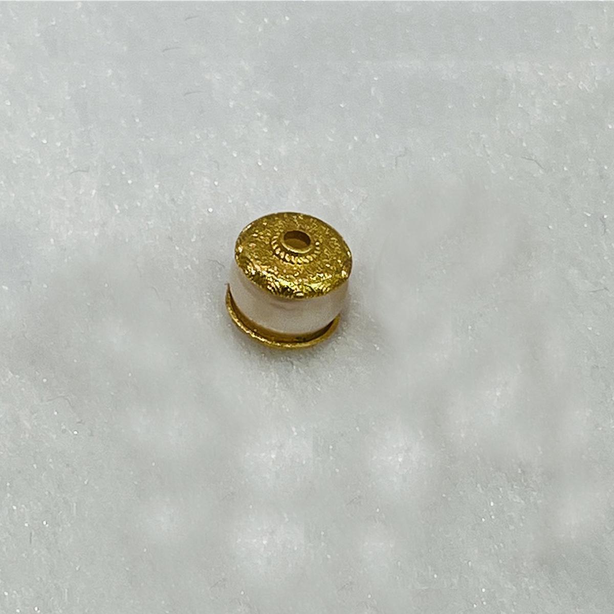 

1 шт., Искусственные жемчужные бусины с золотистыми акцентами в оправе, Бохо белые бусины с большим отверстием для изготовления ювелирных изделий, DIY материалы, аксессуары, Унисекс, 9×9 мм 1Pc/9×9mm