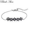 BLACK AWN Svart Armband för Kvinnor Svart Stenarmband