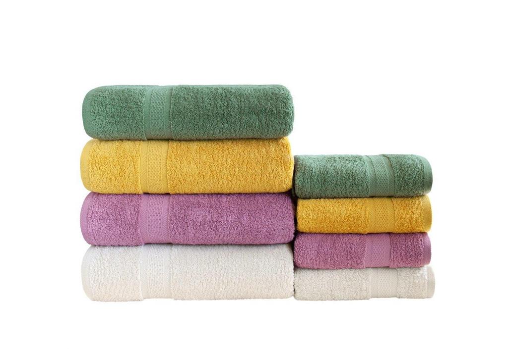 Leo Bathroom Towel 50x90 Green 100% Cotton 450g Soft