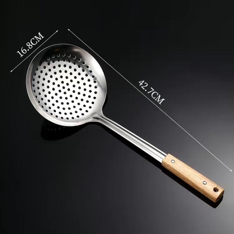 

Zhi Shi Solid Wood Handle Slotted Spoon Set