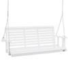 Wooden Porch Swing 5.5 Ft, Patio Bench Swing for Courtyard & Garden, Upgraded 880 Lbs Strong Load Capacity