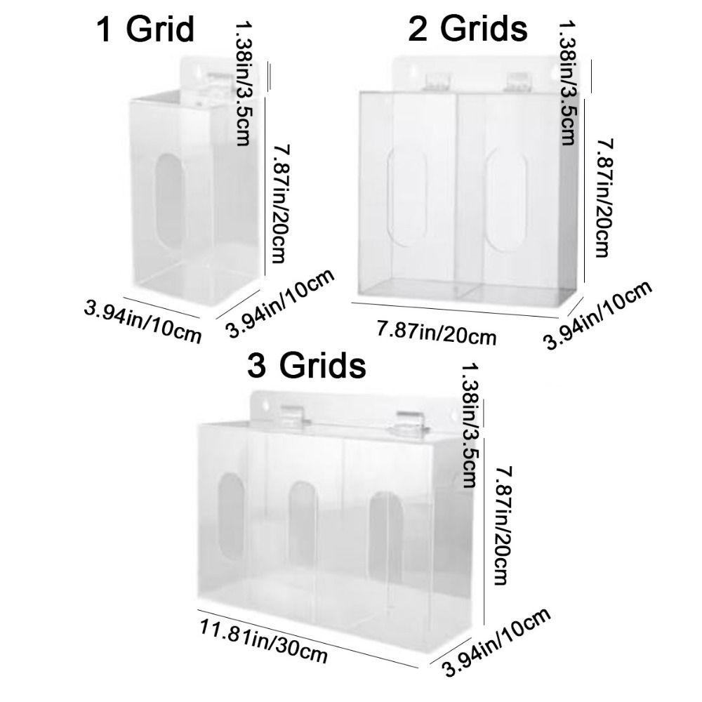 Wall Mounted Acrylic Glove Holder Transparent Gloves Dispenser Box Mask Storage Box  Office