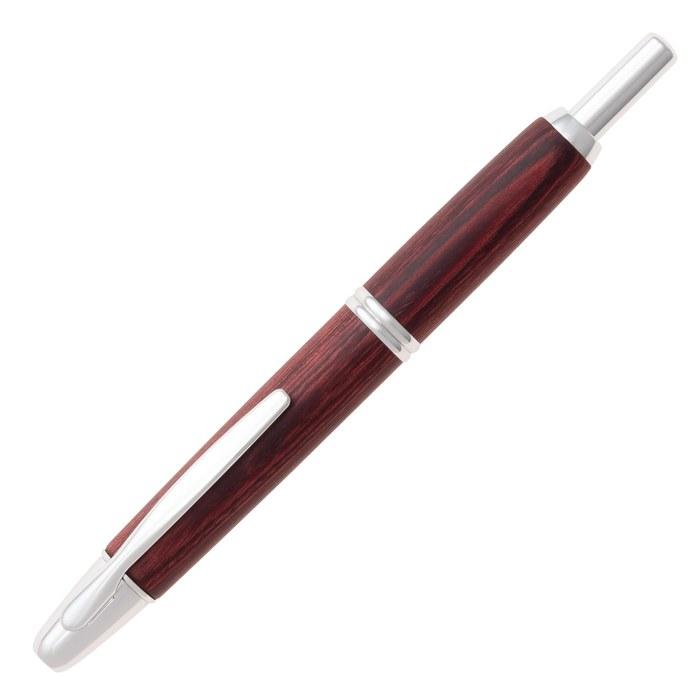 PILOT Capless Fountain Pen Wood Body F Fine (Black) FC25SKDRF, 18K Nib