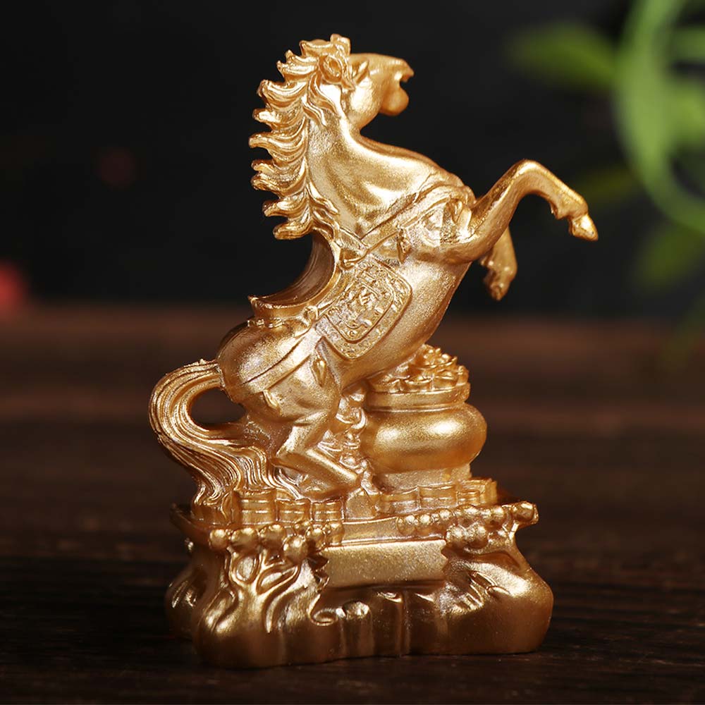 Creative PVC Statue Feng Shui Design Desktop Ornament Zodiac Animal Horse Sculpture  Gift Idea