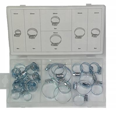 Set of Pliers, Cable Ties, Clamps, 26 Pieces, Steel Organizer