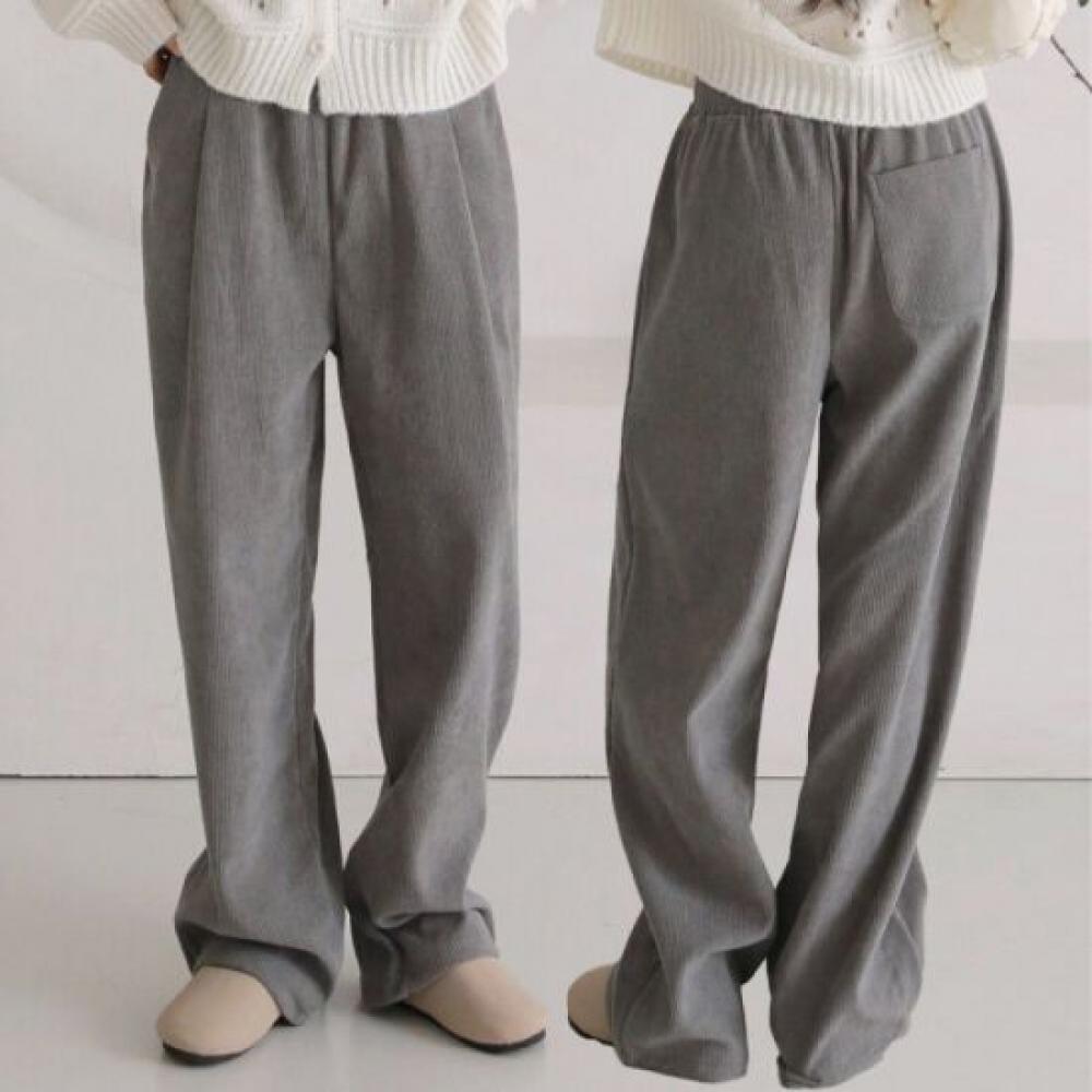 From Heart Unisex Pintuck Corduroy Wide Pants