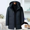 Northeast-Style Mid-Length Winter Down Jacket for Middle-Aged and Elderly Men - Plus Size