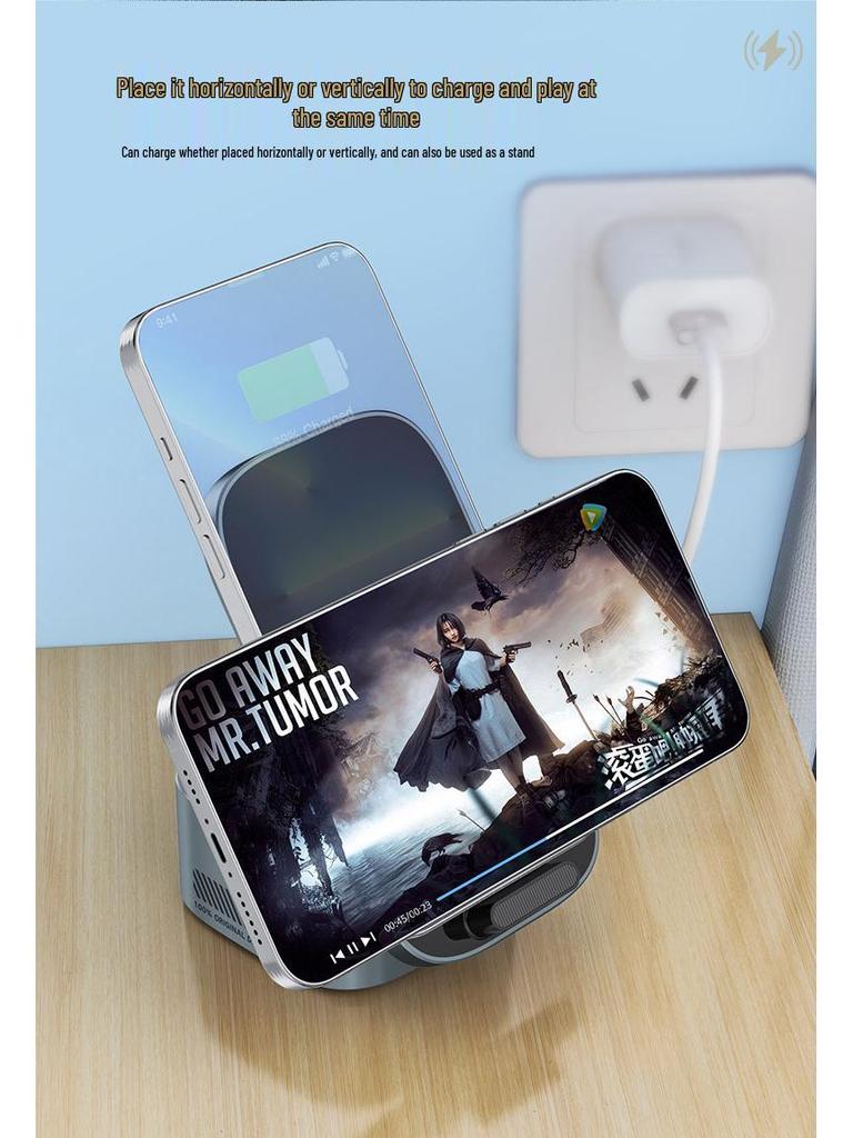 Foldable 3-in-1 Wireless Charging Stand for iPhone, AirPods, and Apple Watch