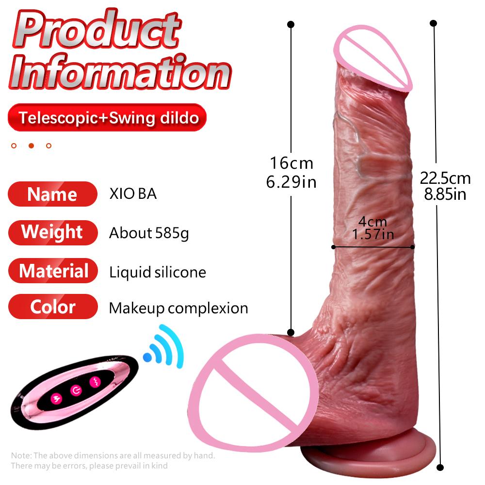 Huge Soft Dildo Vibrator Dildo Heating Wireless Remote Realistic Penis Swing Dick Telescopic Dildos Vibrator For Women Sex Toys
