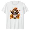 Cozy Autumn Vibes Saint Bernard Dog TShirt Saint Bernard Dog Lovers