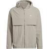 Logo Hooded Zip-Up Long Sleeve Jacket Men Jackets Gray Brown JL7915