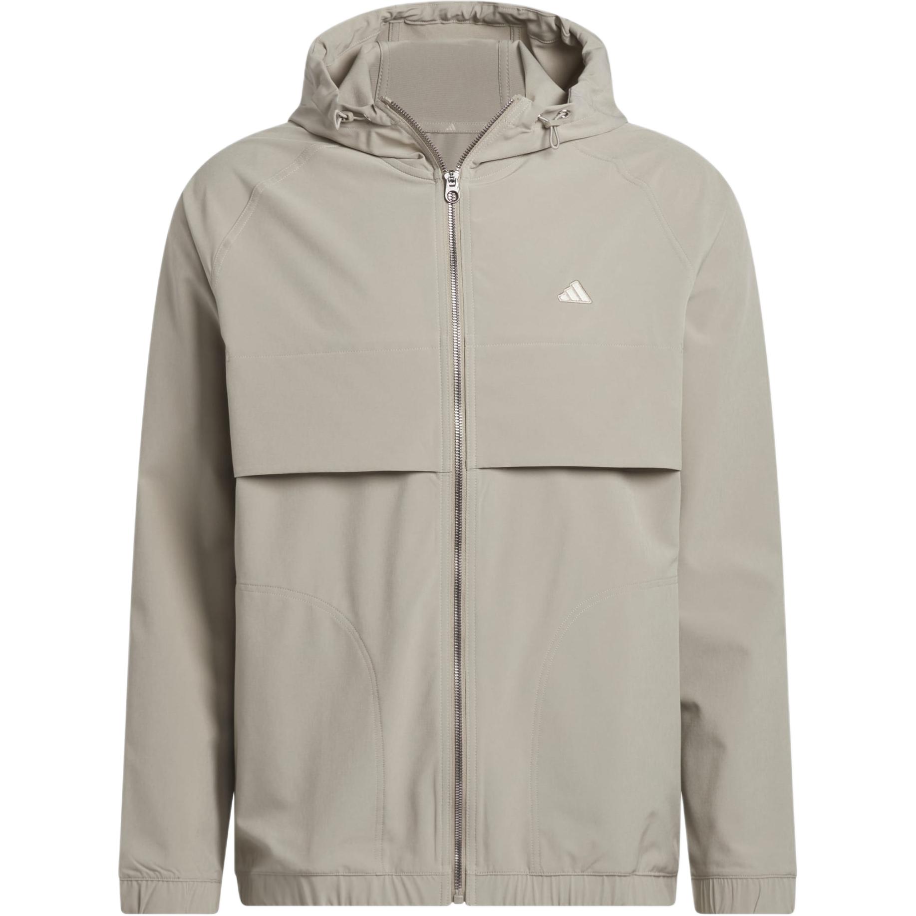 

Adidas Логотип Куртка с капюшоном на молнии с длинным рукавом Мужские куртки Серая Коричневая JL7915 S