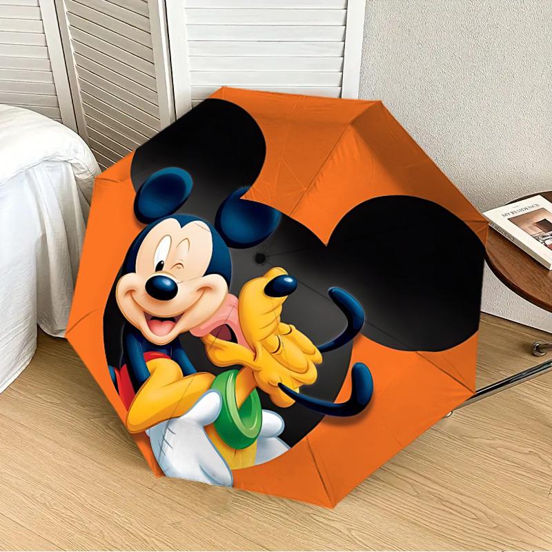 

1pc Mickey Pluto Automatic Folding Umbrella, 8-Rib Durable Frame, Durable Foldable Design - Elegant Gift for Commute yy251210098