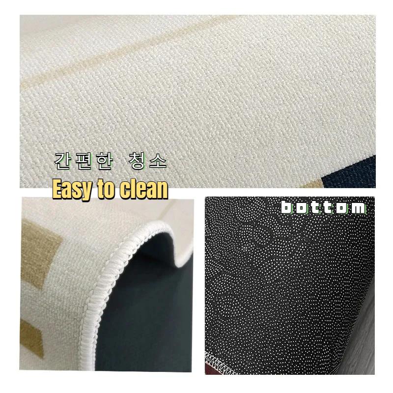 Light Luxury Carpets Modern Living Room Decor Bedroom Rugs Non-slip Large Area Rough Surface Study Lounge Floor Mat Tapis Salon
