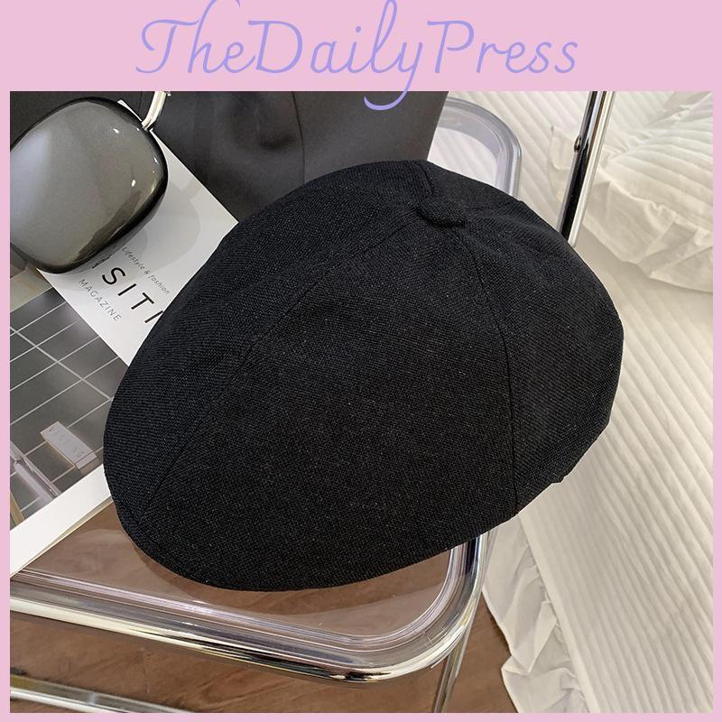 Beret Lightweight Vintage Cotton Linen Cap Uv Protection  Unisex Design Gift