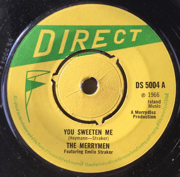 

7inch Record MERRYMEN FEAT EMILE STRAKER - You Sweeten Me / It s All Over DS5004 Direct 1966 UK Reggae, Ska & Dub Used
